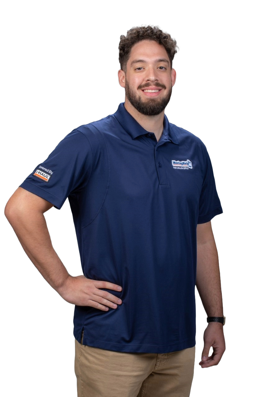 Polo pour hommes Moving Help bleu marine