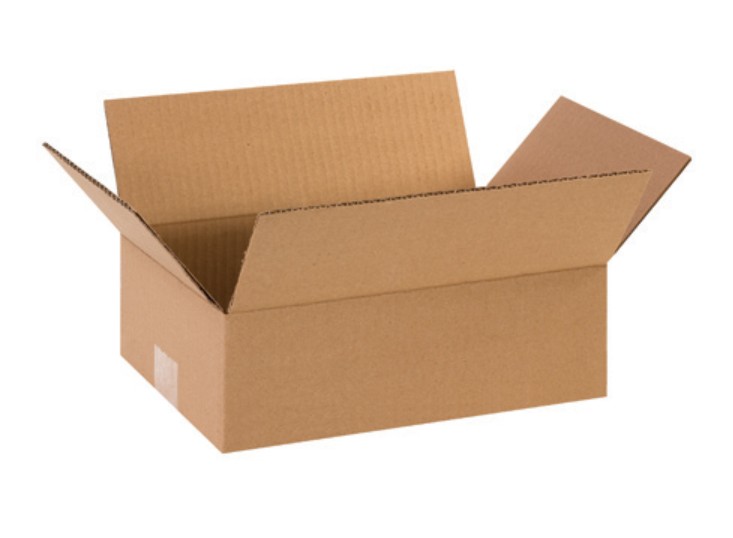 12 x 8 x 4 po Boîtes plates en carton ondulé, caisse de 25