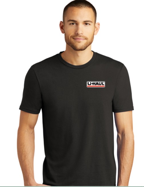 T-shirt UHaul unisexe à col rond noir avec logo taille XL