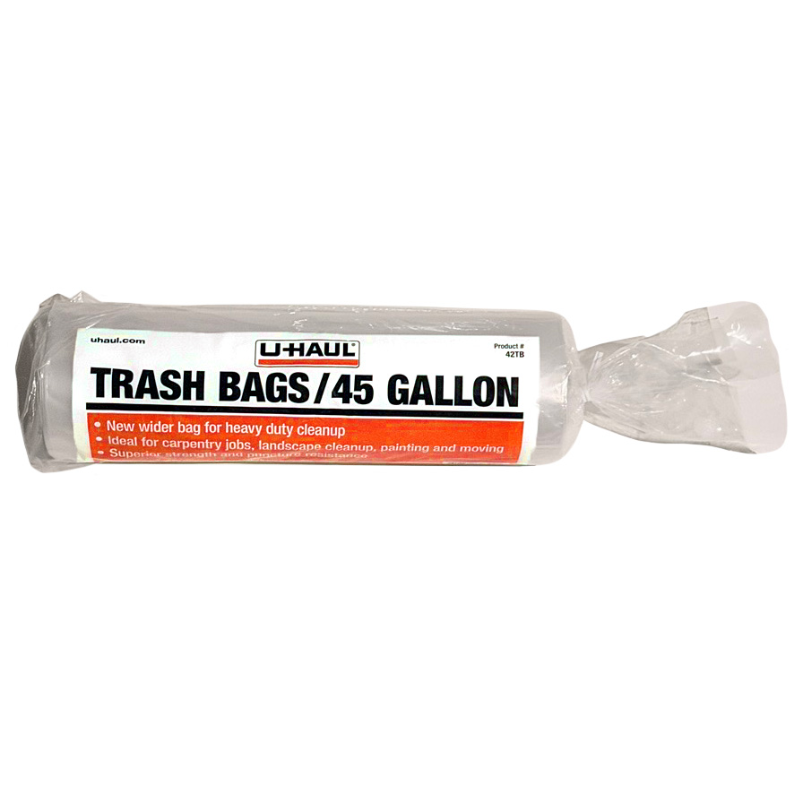Sacs poubelle transparents robustes de 45 gallons (rouleau de 10)
