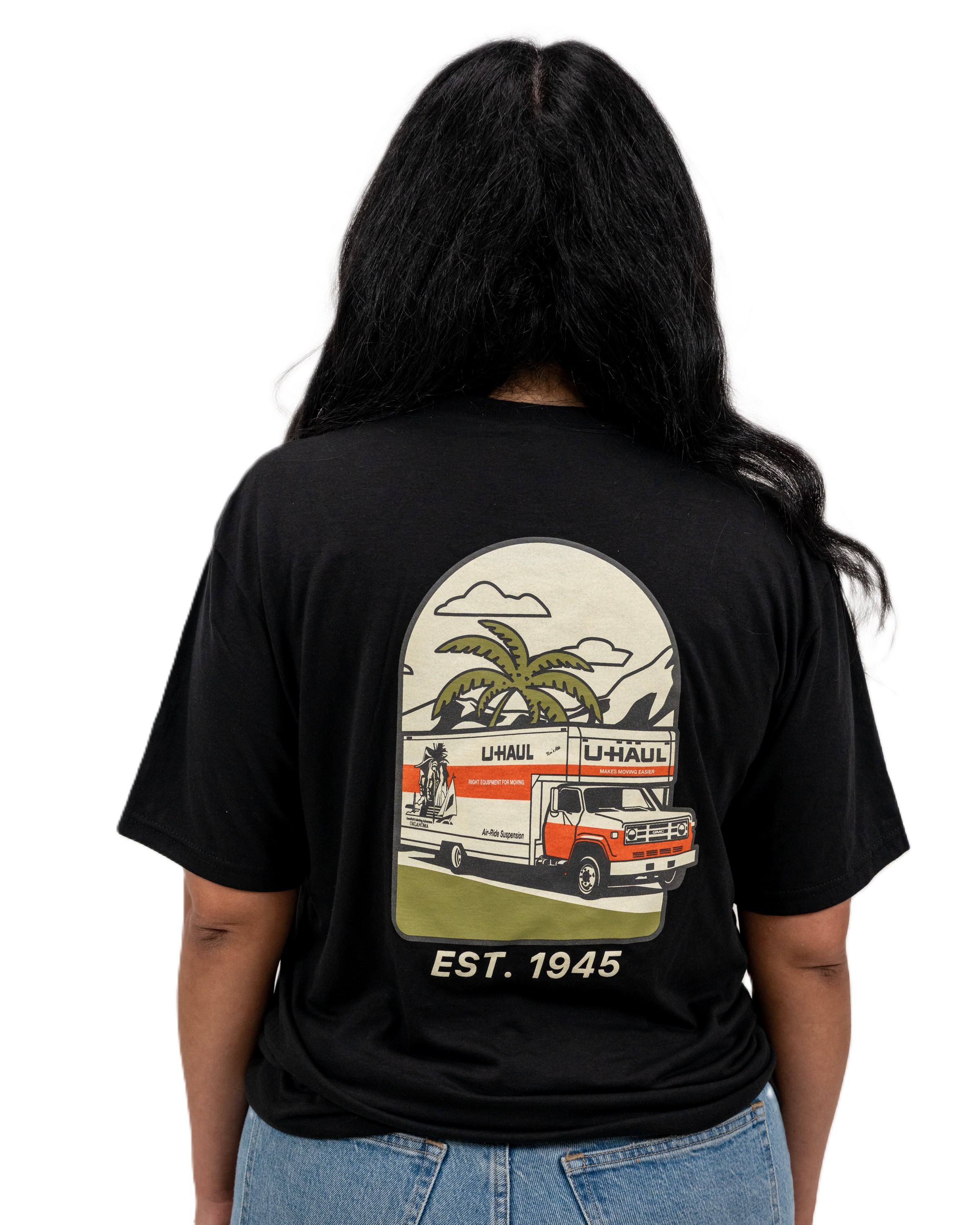 T-SHIRT U-HAUL UNISEXE 1945 NOIR