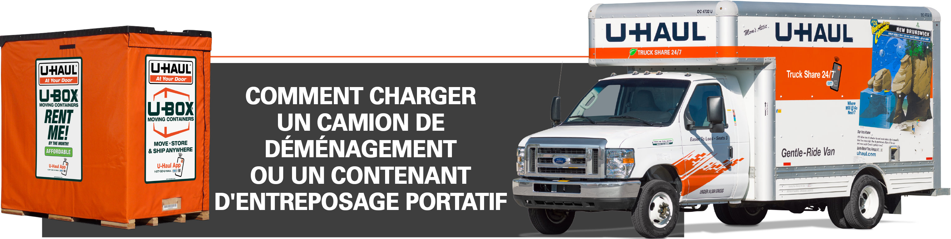 Camion de déménagement et conteneur d’entreposage mobile